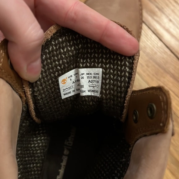 Timberland boot natural like beige size 9 like new - Picture 6 of 9